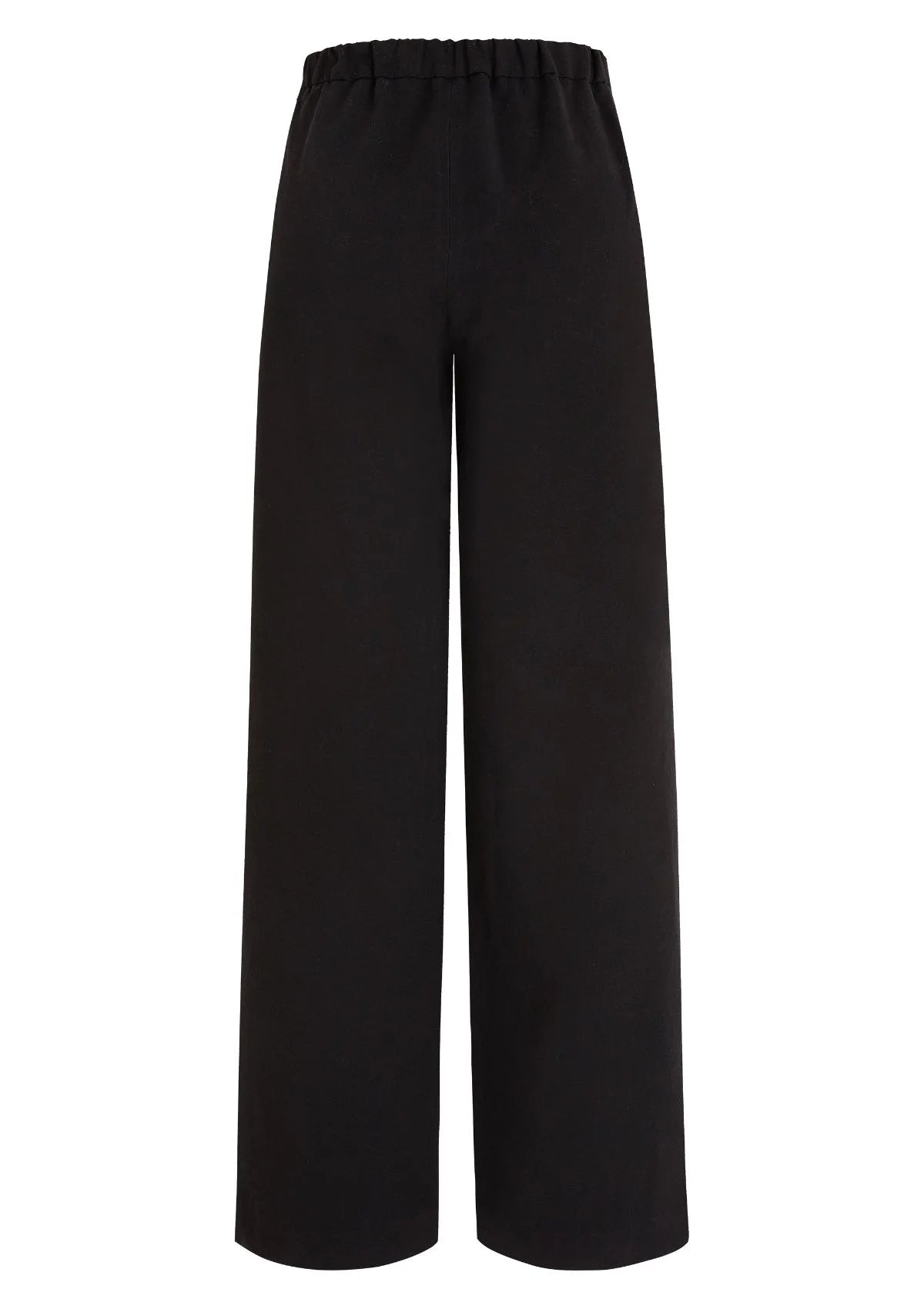 SOUTH - Wide-leg pleated trouser in cotton-linen twill