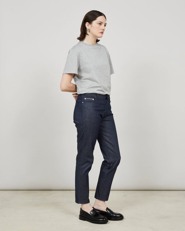 GEMINI for HER - Fitted raw jeans