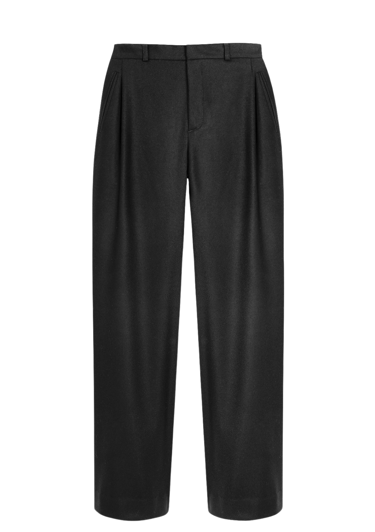 SOUTH - Wide-leg pleated trouser in flannel